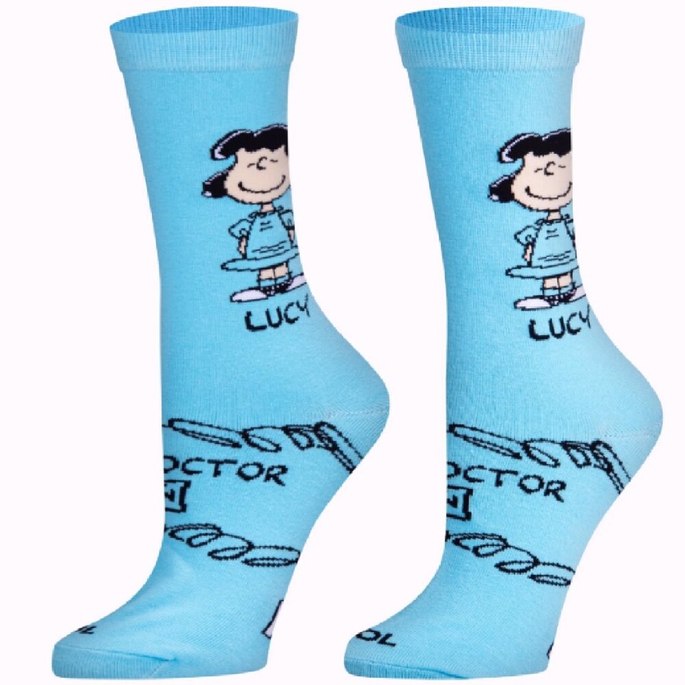 Lucy Peanuts Crew Socks – Medium NEW Fast Ship